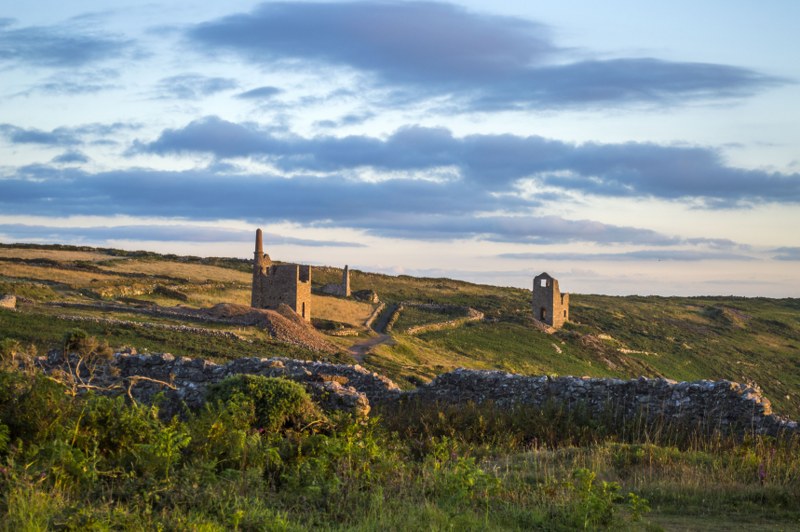 Cornish Mine Engine Houses at Botallack, near St. Just, Cornwall