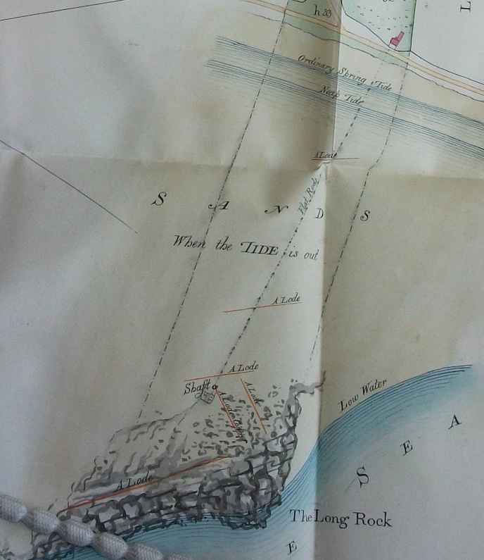 Map of Long Rock Mine near Penzance, Cornwall. Cornwall Underground Adventures