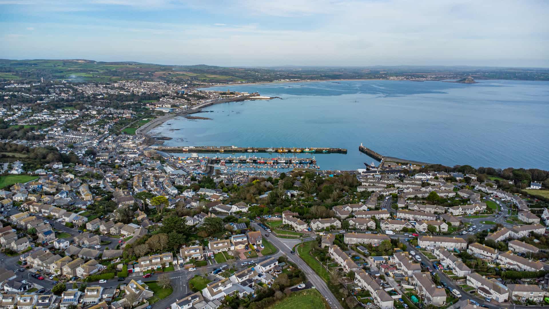 Newlyn and Penzance Aerial Photograph in 2022 by Matt George, Cornwall Underground