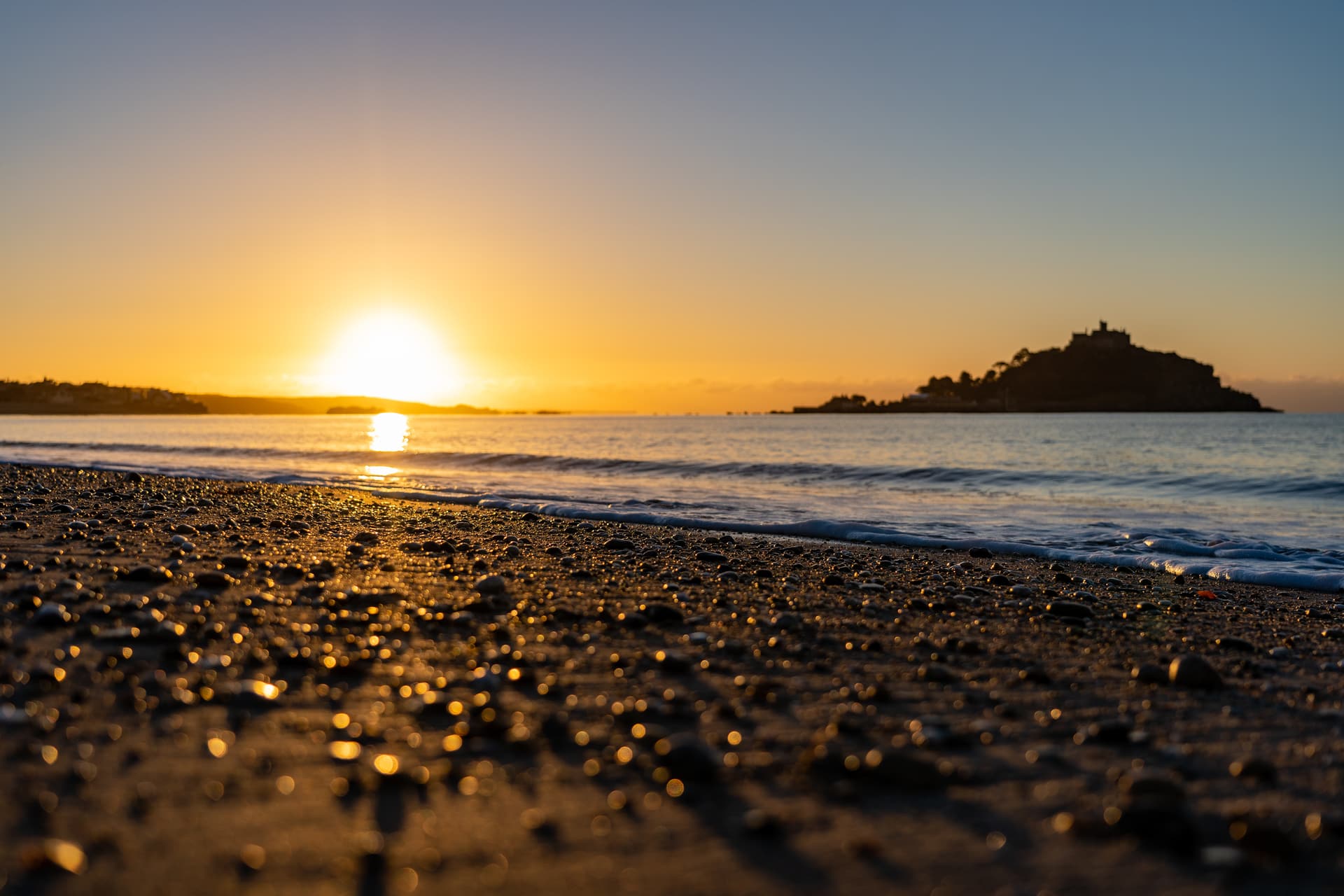 Sunrise at St. Michael's Mount, Marazion Cornwall. Phot by Matt George of Cornwall Underground Adventures