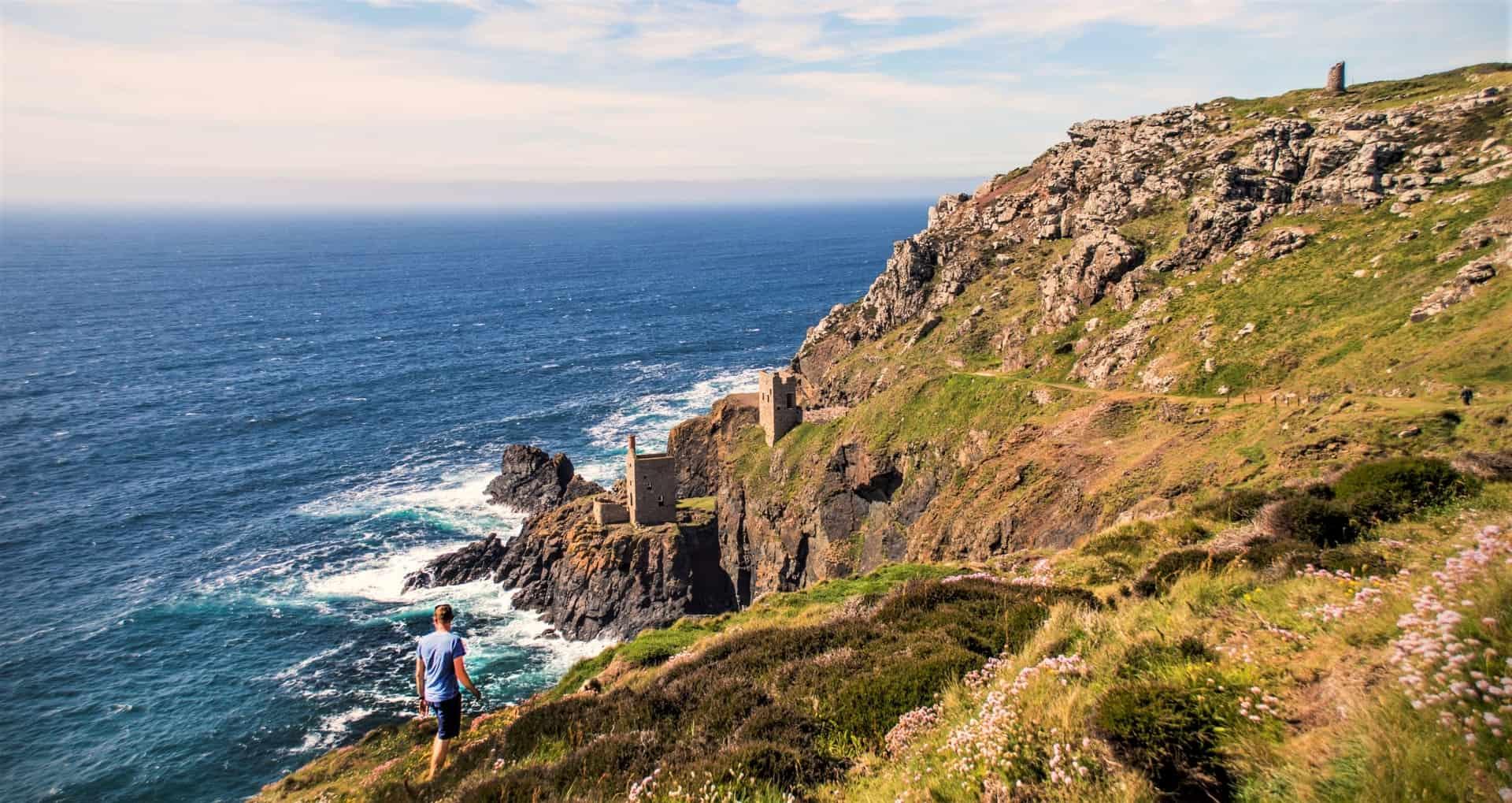 The Crowns Mine at Botallack, Cornwall. Drawing visitors sine the nineteenth century.