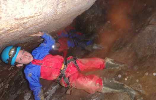 Brace young explorers in a tin mine in Cornwall.