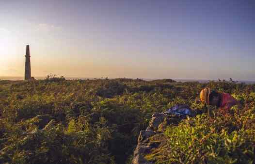 Cornish sunset at its best as a Cornwall Underground Adventures guide reaches the surface