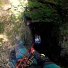 Mine Explorer's POV view as he abseils down a mineshaft in Cornwall